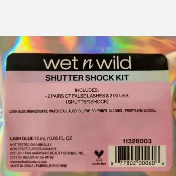 Wet n Wild Shutter Shock Kit 4 PAIRS  Eyelashes & Glue - Picture 8 of 8
